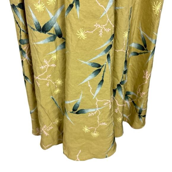 NWT COS Cotton Green Floral Multi Voluminous Midi Vacation Cocktail Dress Size 2 - Picture 11 of 15